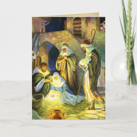 La naissance de la carte de Noël de Jésus (Devant)