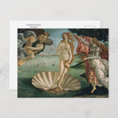 La naissance de Vénus par Botticelli Carte Postale (Devant / Derrière)