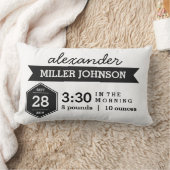 La naissance détaille le coussin blanc noir - bébé (Couverture)