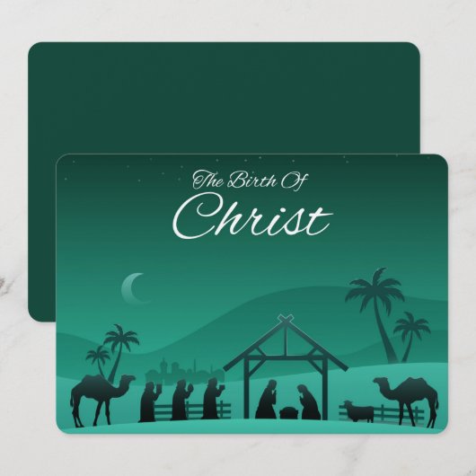 La naissance du Christ Carte de vœux (Devant / Derrière)
