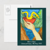 La naissance d'une carte postale de dragon (Devant / Derrière)