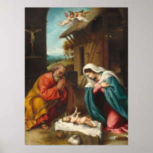 La Nativité - Lorenzo Lotto Affiche d'art fine