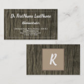 La nature a inspiré le carte de visite (Devant / Derrière)