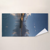 LA NEIGE COUVERTE MONTAGNE EN PHOTOGRAPHIE RÉFLÉCH (Serviette de bain)