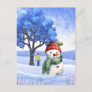 LA NEIGE S'AMUSER SUR UNE Carte postale HIVER DAVA