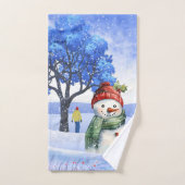 LA NEIGE S'AMUSERA EN HIVER (Serviette à main)