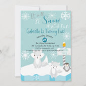 La neige sera très amusante Invitation d'anniversa (Devant)