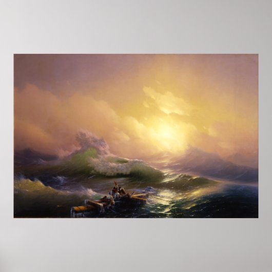 La Neuvième vague par Ivan Aivazovsky Poster (Devant)
