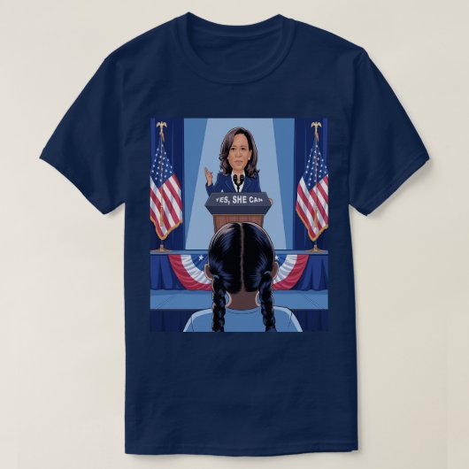 LA NIECE DE KAMALA HARRIS - OUI, ELLE PEUT T-shirt (Design devant)