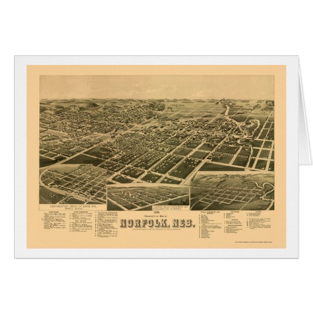 La Norfolk, carte panoramique de Ne - 1889 (Devant horizontal)