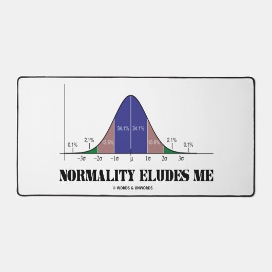 La normalité m'élude Bell Curve Statistiques Geek (Recto)