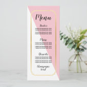 La nourriture de mariage de menu carde les points (Debout devant)