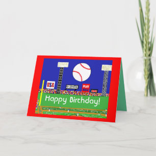 La nouvelle carte d'anniversaire de base-ball