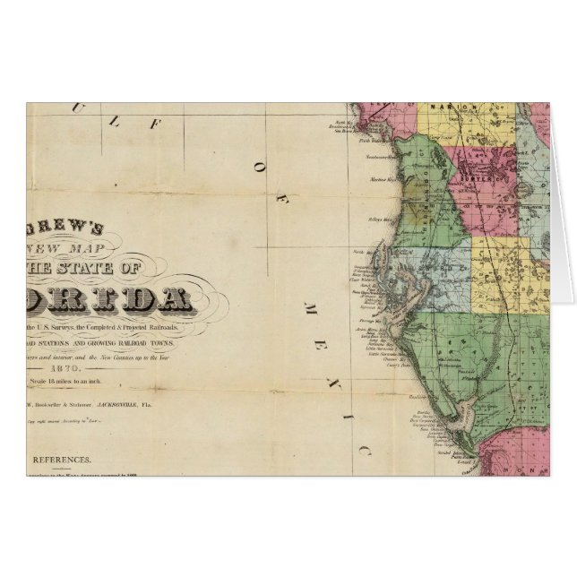 La nouvelle carte de l'état de Floride de Drew (Devant horizontal)