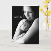 La nouvelle vie. Nouvel amour. carte de bébé (Fleur jaune)