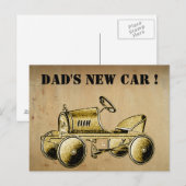 La nouvelle voiture de papa !... Carte postale de (Devant / Derrière)