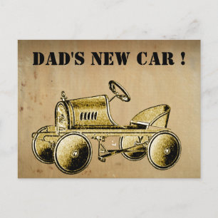 La nouvelle voiture de papa !... Carte postale de