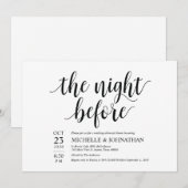 La nuit avant d'épouser des invitations de dîner (Devant / Derrière)