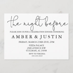 La nuit avant invitation de