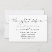 La nuit avant la Faire-part de mariage noire et bl (Devant)
