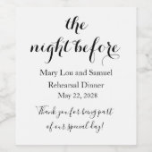 La nuit avant la fête de répétition Étiquette de b (Étiquettes simples)