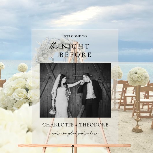 La nuit avant le dîner Bienvenue avec Mariage phot