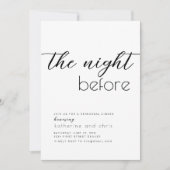 La Nuit Avant Le Dîner De Répétition Invitation (Devant)