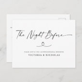La Nuit Avant Le Dîner De Répétition Invitation (Devant / Derrière)