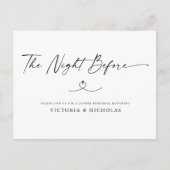 La Nuit Avant Le Dîner De Répétition Invitation (Devant)