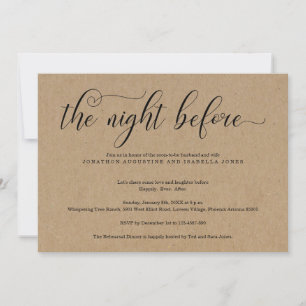 La Nuit Avant Le Dîner De Répétition Invitation