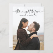 La Nuit Avant Le Dîner De Répétition Invitation (Devant)