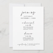 La Nuit Avant Le Dîner De Répétition Invitation (Dos)