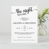 La Nuit Avant Le Dîner De Répétition Invitation (Debout devant)