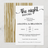 La Nuit Avant Le Dîner De Répétition Invitation (Devant / Derrière)