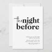 La Nuit Avant Le Dîner De Répétition Invitation (Devant)