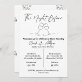 La Nuit Avant Le Dîner De Répétition Invitation (Devant / Derrière)