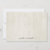 La Nuit Avant Le Dîner De Répétition Invitation (Dos)