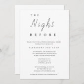 La Nuit Avant Le Dîner De Répétition Invitations (Devant / Derrière)