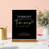 La Nuit Avant le Dîner de Répétition Noir Moderne (Mariage)