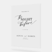 La nuit avant le dîner de répétition signe d'accue (Angle)