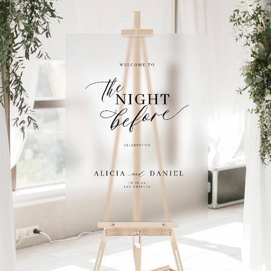 La nuit avant le dîner de répétition signe d'accue