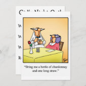 La nuit de la fille amusante "dans" les invitation (Devant / Derrière)