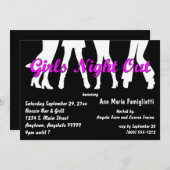 La Nuit de la fille, les invitations noires et bla (Devant / Derrière)