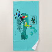 La nuit de la rétro dans la serviette de plage (Devant)