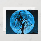 La nuit d'Halloween effrayante avec carte postale  (Devant / Derrière)