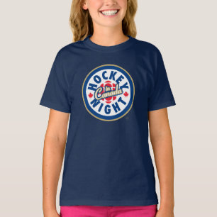 La nuit du hockey au Canada T-shirt pour filles