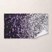 La nuit noire et la Parties scintillant d'argent n (Serviette à main)