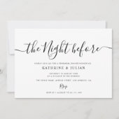 LA NUIT PRÉCÉDENTE | Invitation à un dîner de répé (Devant)