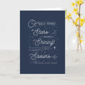 LA NUIT SAINTE / Carte de Noël pliée (Fleur jaune)