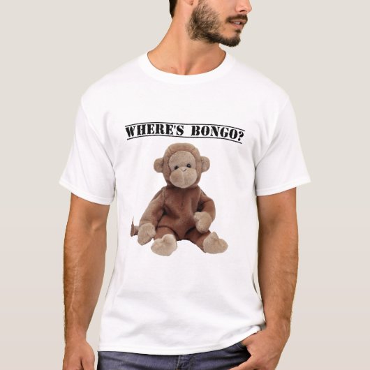 Là où est le bongo le T-shirt de singe (Devant)